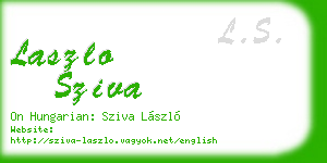 laszlo sziva business card