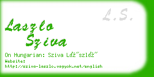 laszlo sziva business card